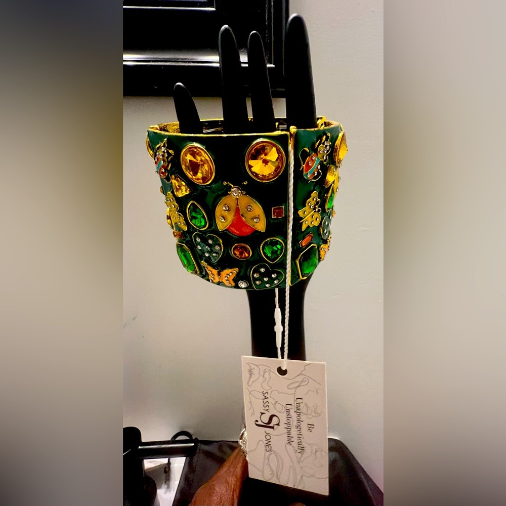 Sassy Jones Lovebug Jeweled Cuff Bracelet